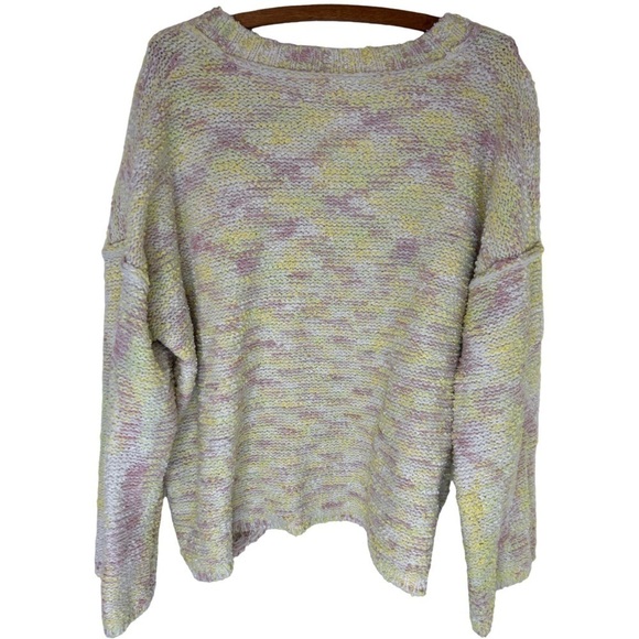 POL Chunky Knit V-Neck Oversized Distressed Sweater Size Large - Picture 4 of 16